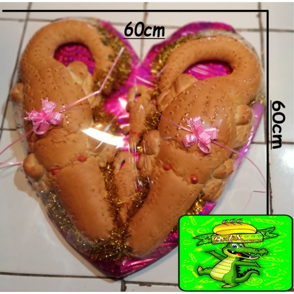 

Roti buaya LOVE bonus anak 2pcs