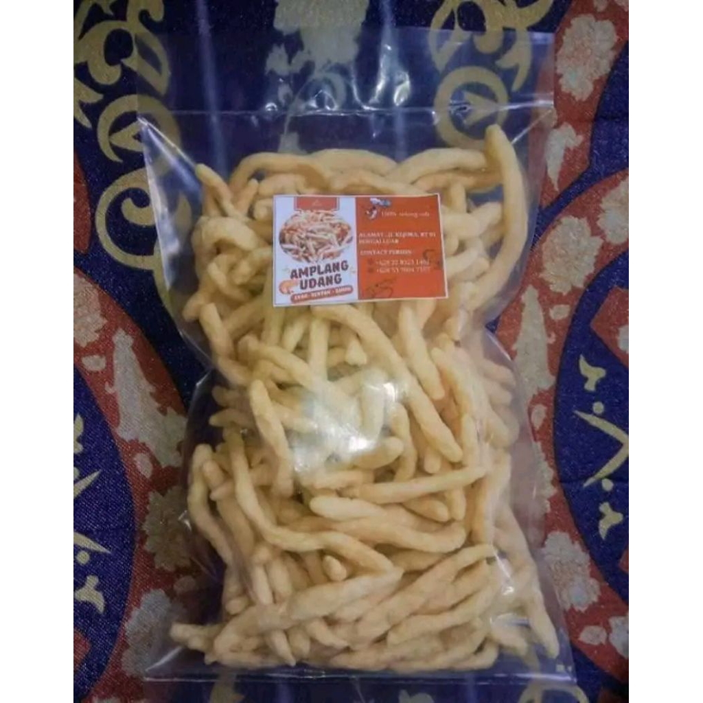 

Amplang udang khas Riau Tembilahan|enak, renyah, gurih tanpa bahan pengawet ukuran 250 gram