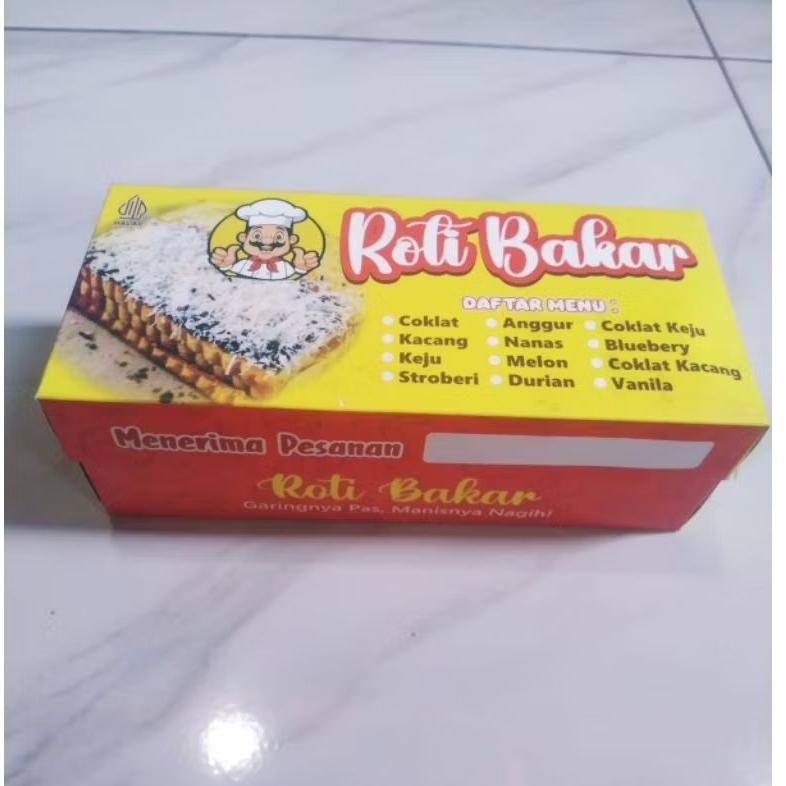 

kotak dus roti bakar premium sudah laminasi 100 lembar