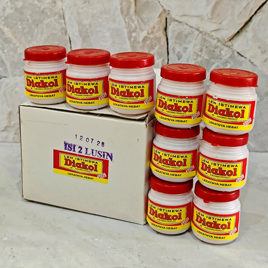 

SATU PACK ( 24 PCS ) Lem Kertas Pasta Diakol Kecil Pakai Huruf D