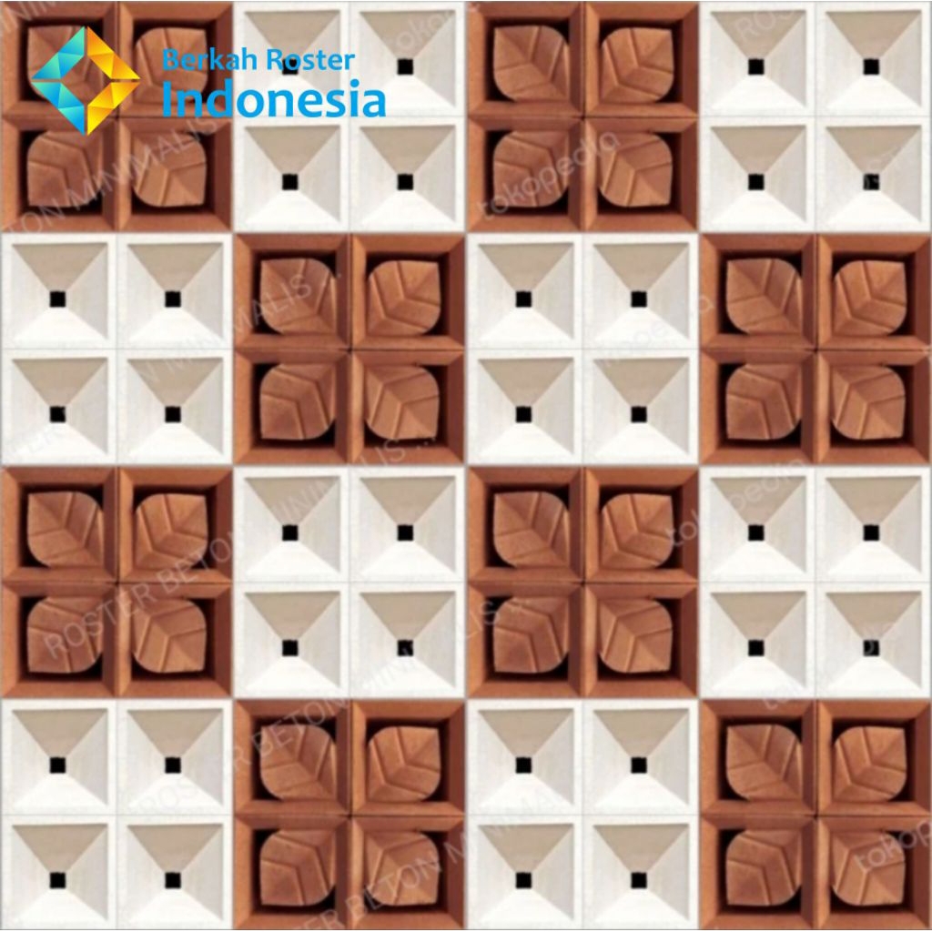 ROSTER MINIMALIS/ROSTER BETON/LOSTER BETON MINIMALIS MOTIF KOMBINASI DAUN+CORONG
