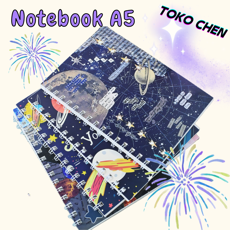 

Notebook Diary Planet Alam Semesta Agenda Buku Catatan Bergaris 60 Lembar