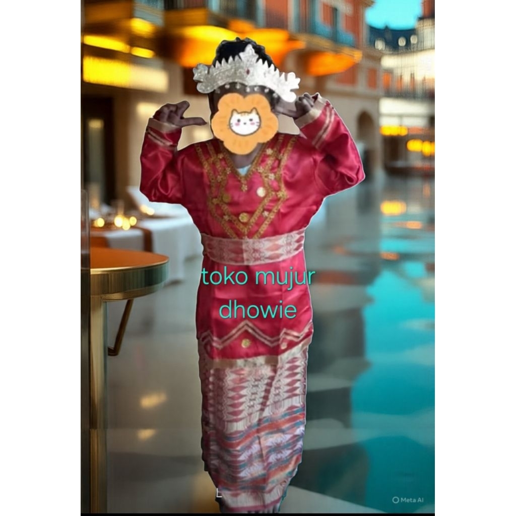 Baju Adat Palembang Anak Perempuan SD / Pakaian Adat Sumatra Selatan Anak