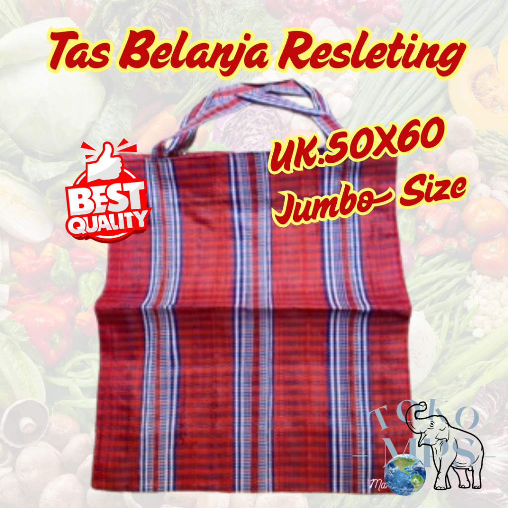 TAS BELANJA ADA RESLETING TOTEBAG TEBAL JUMBO