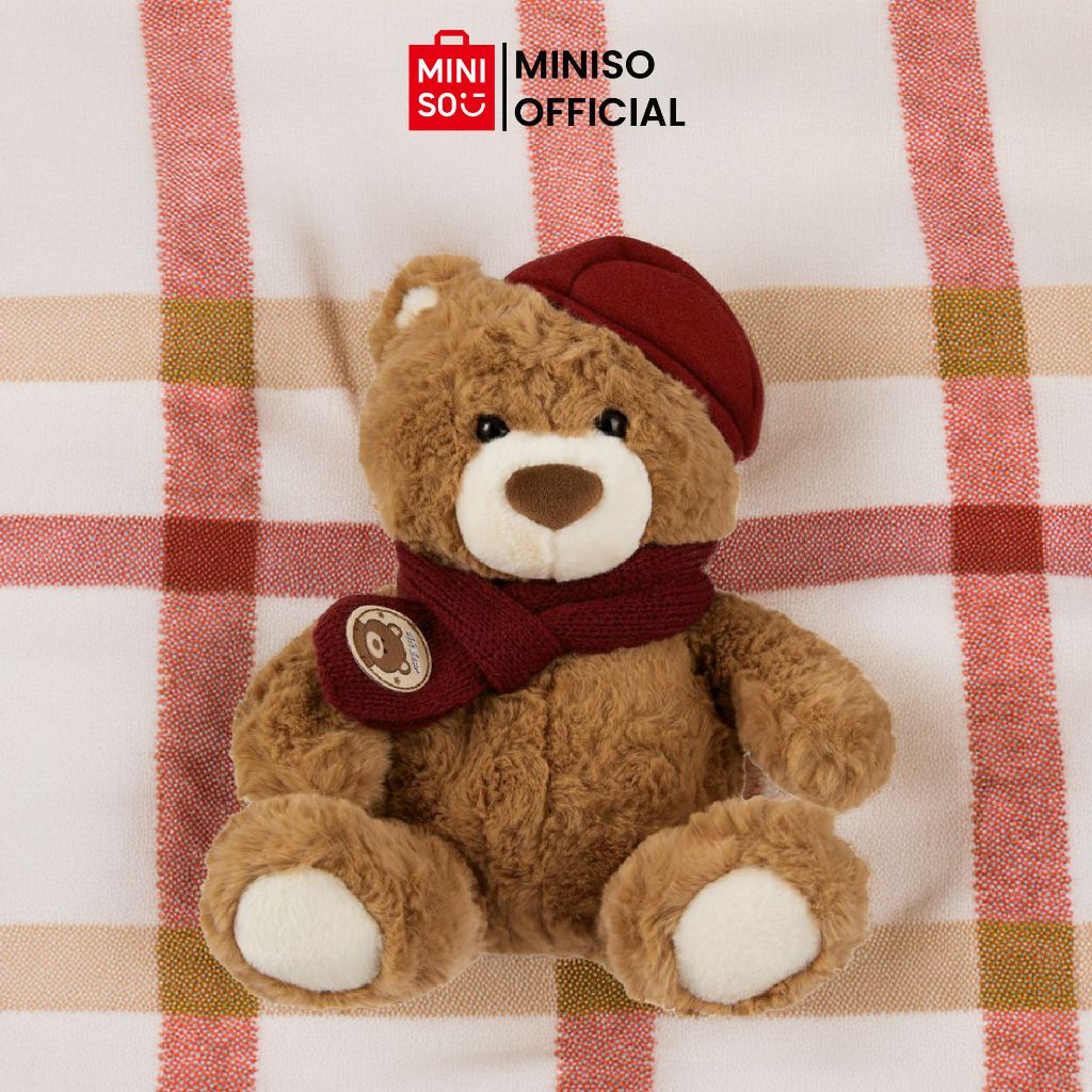 MINISO TOY - Gift Bear Collection 10in. Sitting Plush Toy Boneka Beruang Lucu Teddy Bear