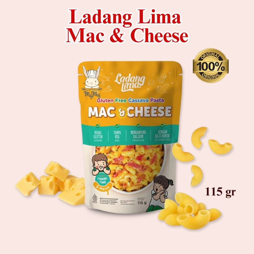 

LADANG LIMA CASSAVA PASTA MACARONI & CHEESE 115 gr
