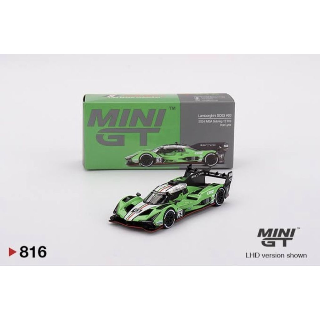 Mini GT 816 Lamborghini SC63 2024 IMSA Sebring