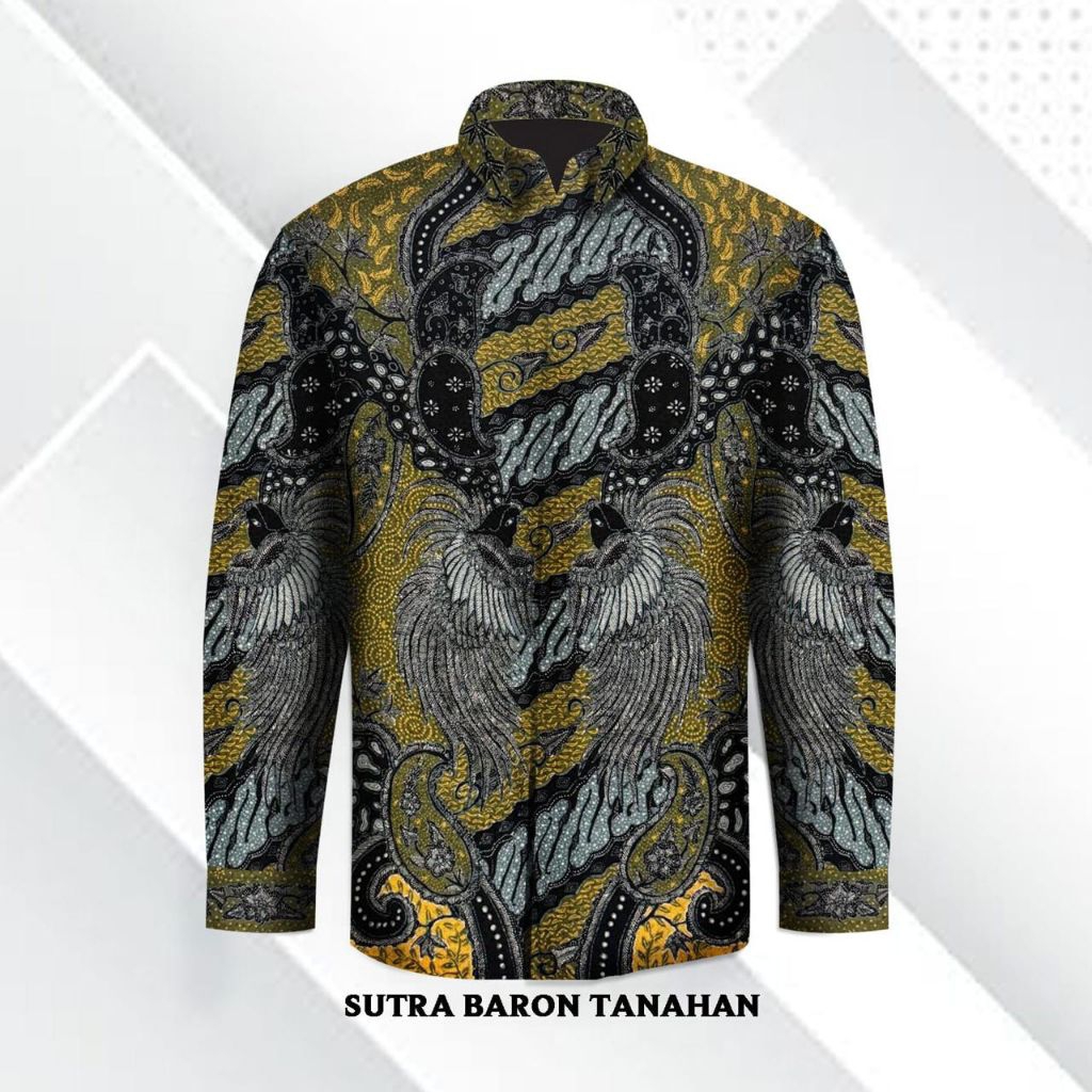 kain batik tulis sutera baron tanahan batik tulis sutera. kain batik warna kuning. er
