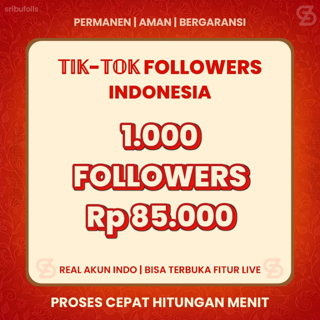FOLLOWER TIK*-*TOK INDONESIA PERMANEN AKTIF TIK FOLLOW TOK INDO AKTIF