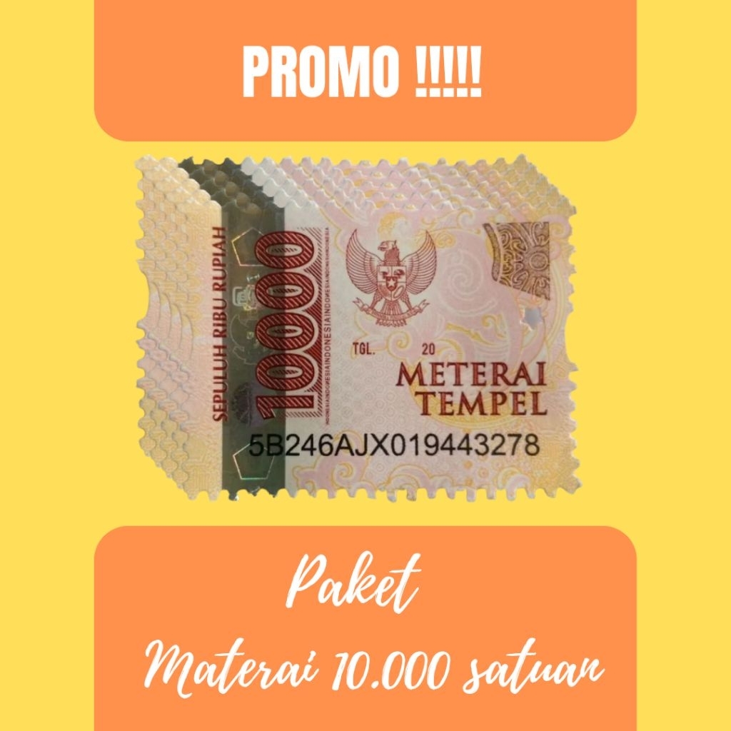 

Promo Materai Original 5 Pcs