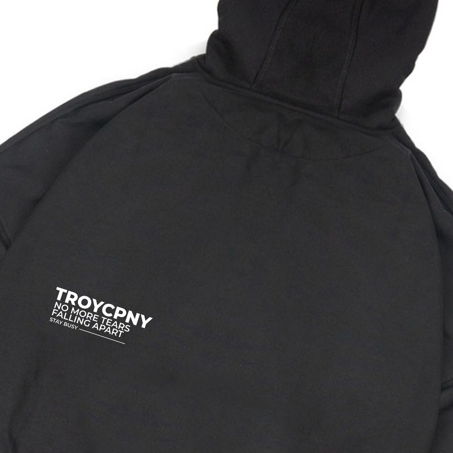 Troy Company Hoodie Boxy Oversized Black Buffy - Hoodie Boxy Oversize Hitam HB 3245