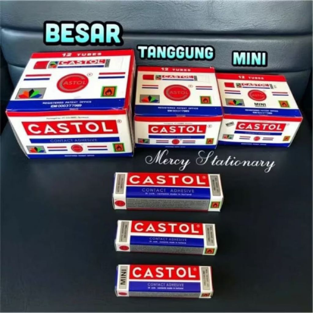 

(1 PAK) Lem CASTOL Tanggung 21cc Isi 12 Pcs