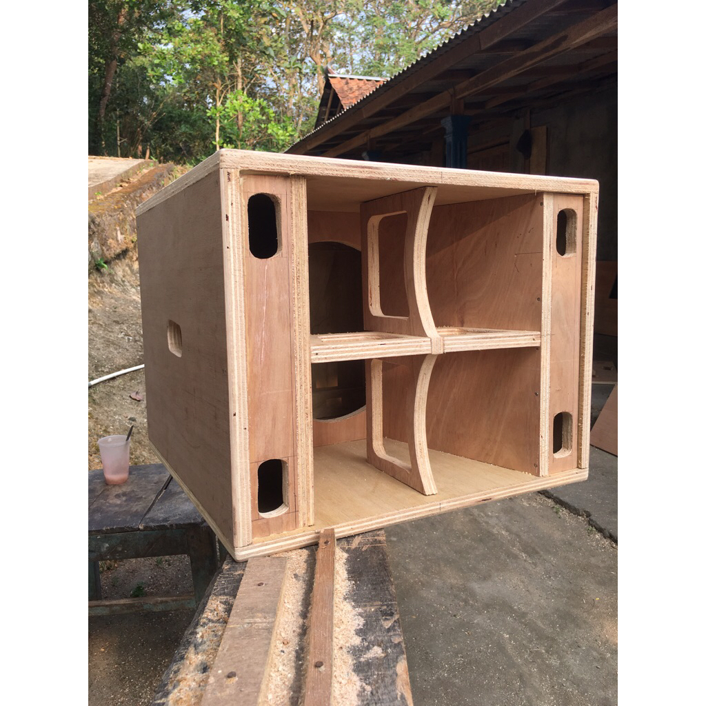 BOX ANAK GAJAH 12inch bahan 18mm semi meranti