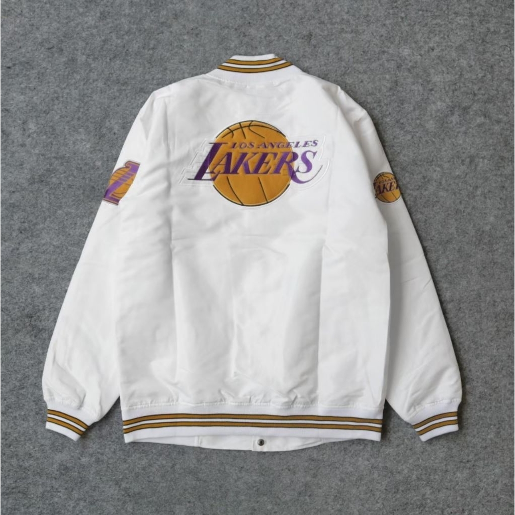Varsity NBA Lakers Full bordir Premium Baseball Jacket Unisex
