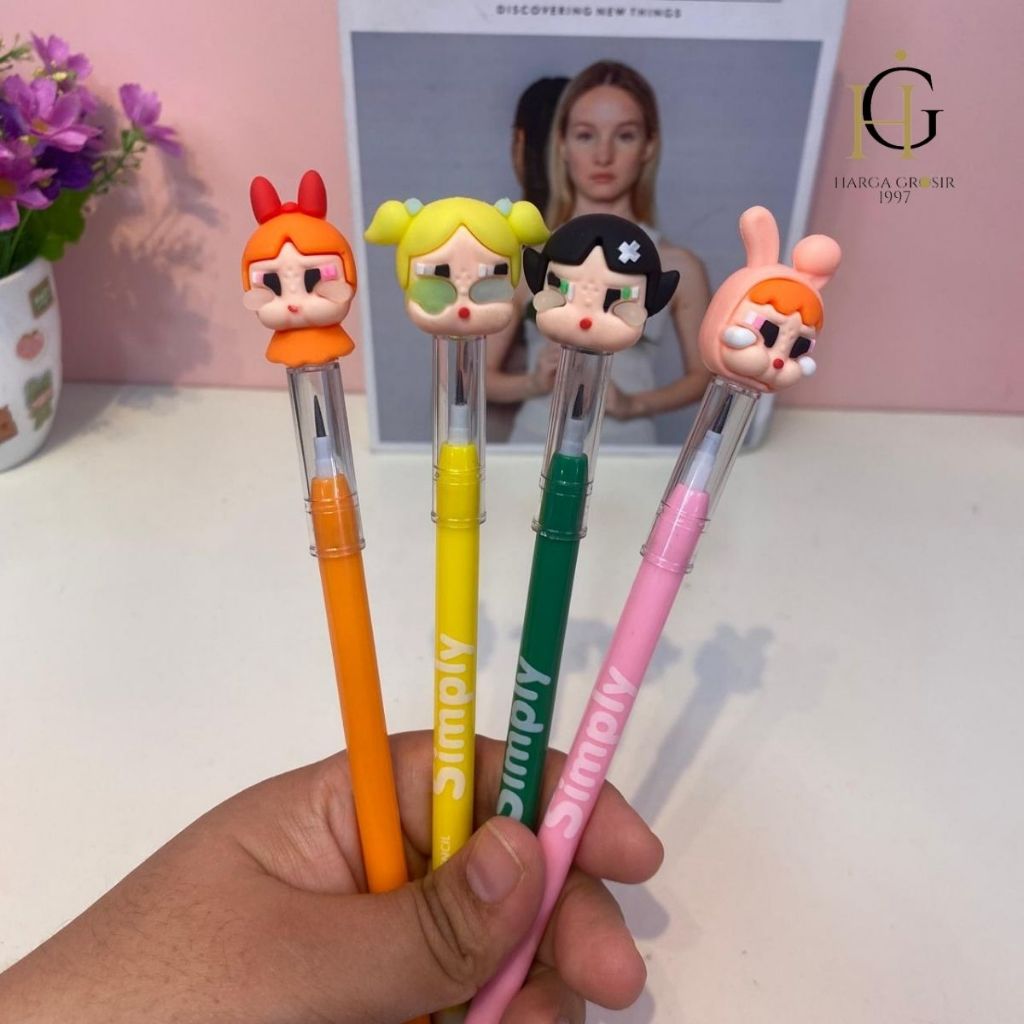

1PCS PENSIL SUSUN KEPALA POWER PUFF GIRLS PS-2001 Pensil alat tulis sekolah