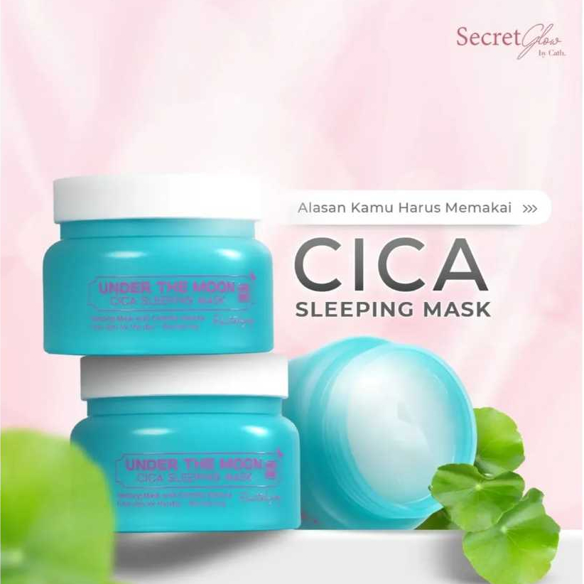 Secretglowbycath - Masker Wajah Cream Cica Sleeping Mask Nabeeya Mengatasi Kulit Iritasi & Sensitif