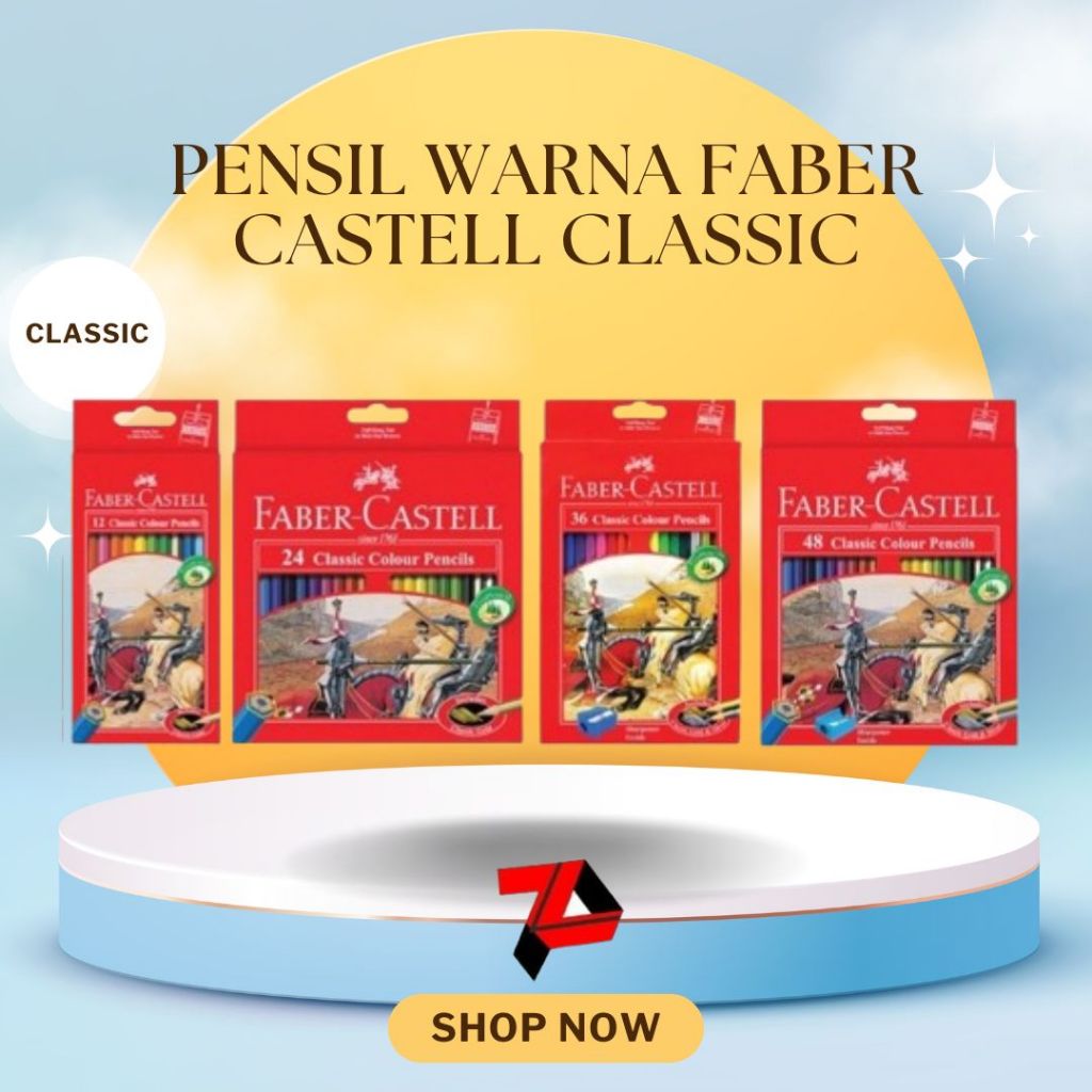 

Pensil Warna Faber Castell Classic 48W 36W 24W 12W / Classic Colour Pencils Faber Castell