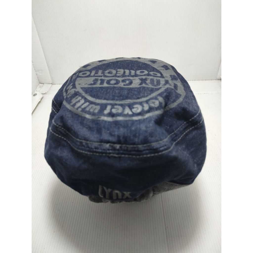 topi bahan jeans ada sablon LYNX GOLF