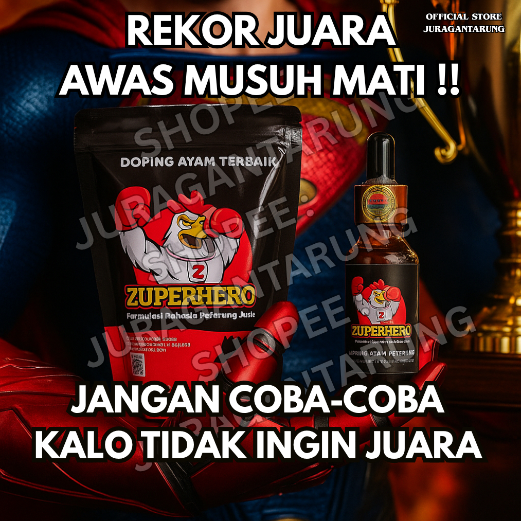 [REKOR MUSUH MATI],Doping Zuperhero,Doping Ayam Aduan Biar Ganas,Doping Ayam Aduan Yang Paling Bagus