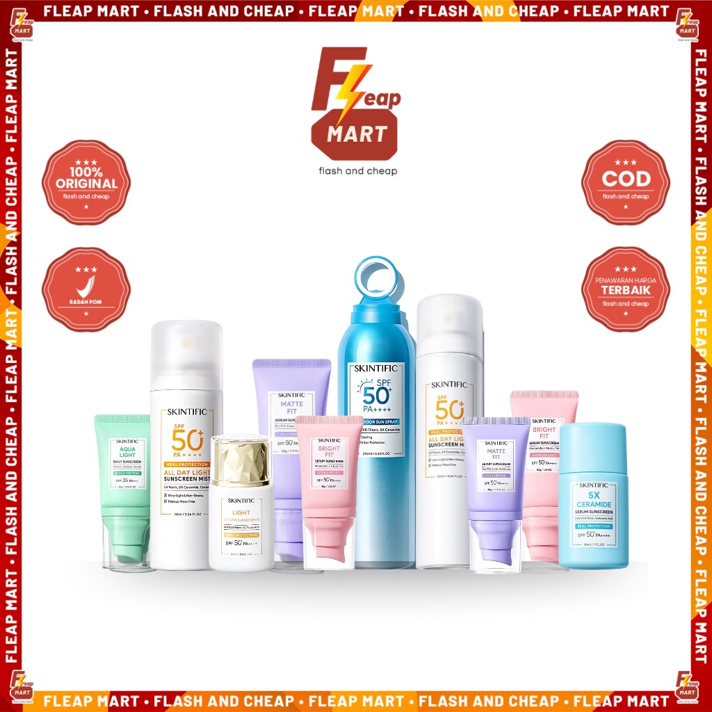 SKINTIFIC UV Shield Sunscreen All Series SPF50+ SPF35 PA+ Skincare