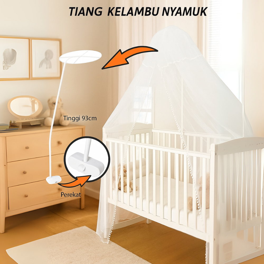 Tiang Kelambu Box Bayi Penyangga Boks BAYI Universal cantolan kelambu jaring anti nyamuk ld99