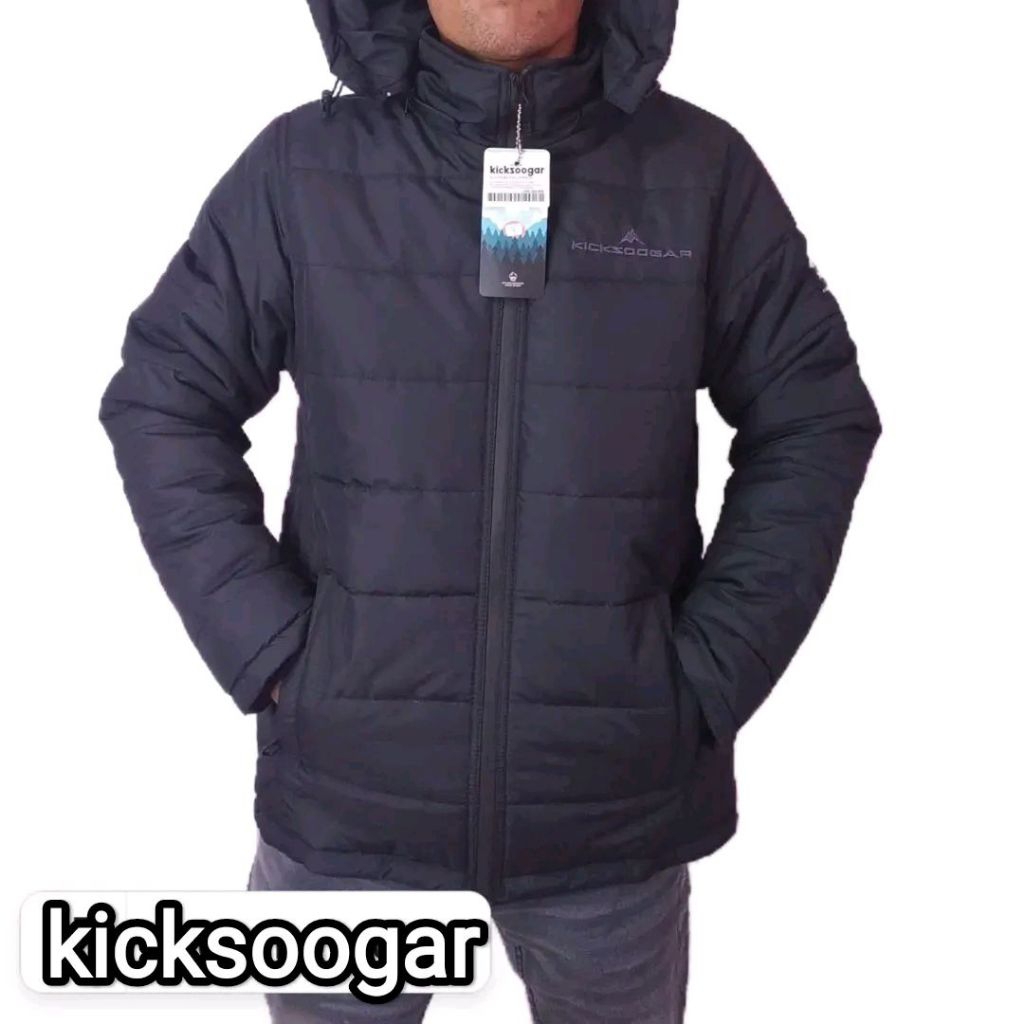 Kicksoogar Jaket Puffer Pria Tebal Waterproof - Jaket Musim Dingin Winter Gunung Outdoor Anti Angin 