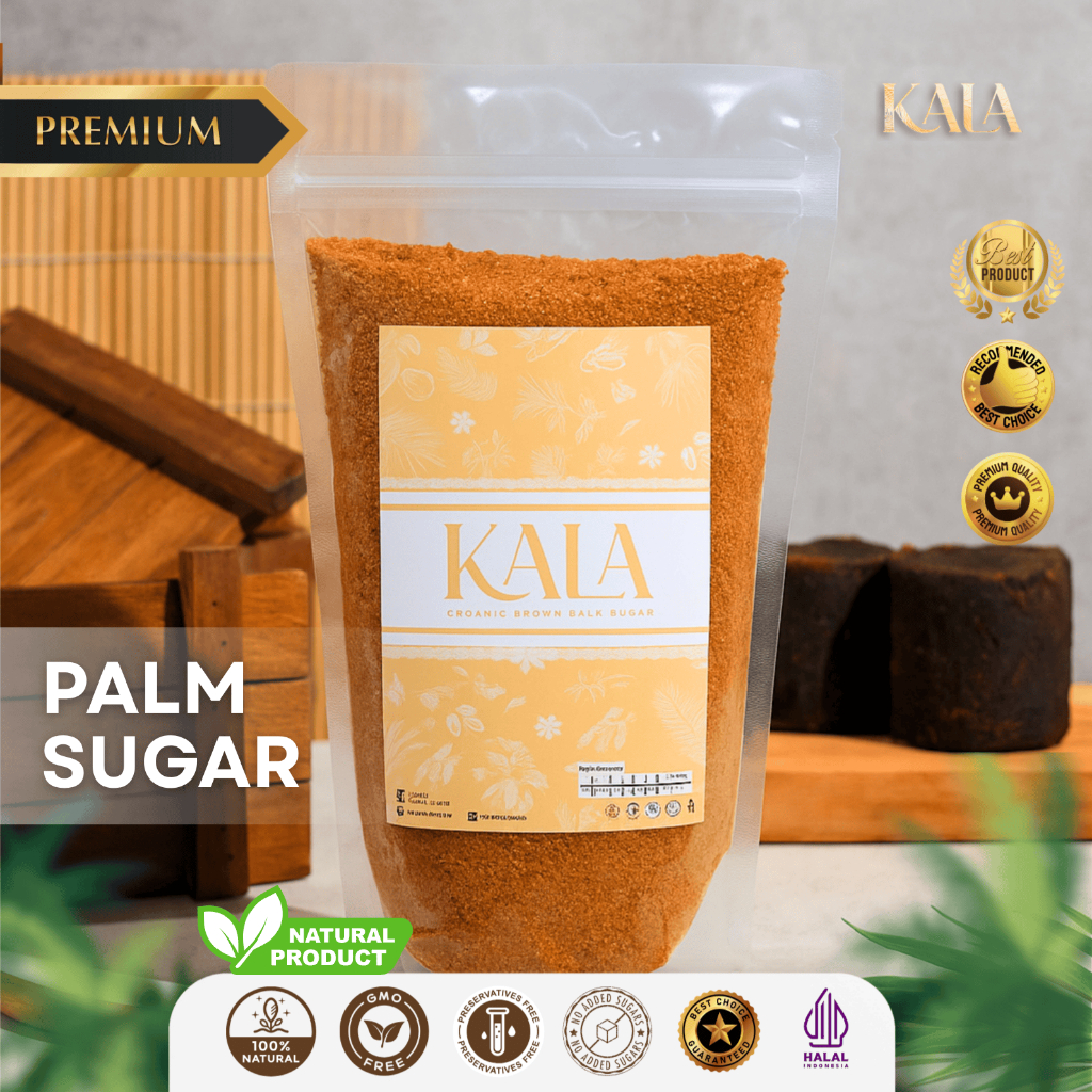 

KALA Gula Palem Brown Sugar Bubuk 1KG (ORIGINAL) Premium Brown Palm Sugar Gula Bubuk Gula Merah Brown Sugar Organik