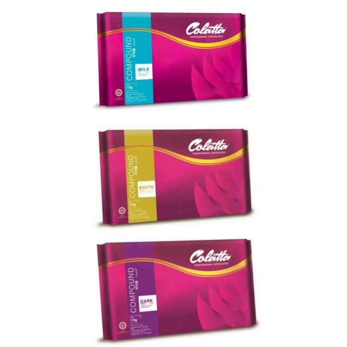 

Colatta Chocolate Compound Dark Milk White 1kg / Coklat batang Colatta 1kg