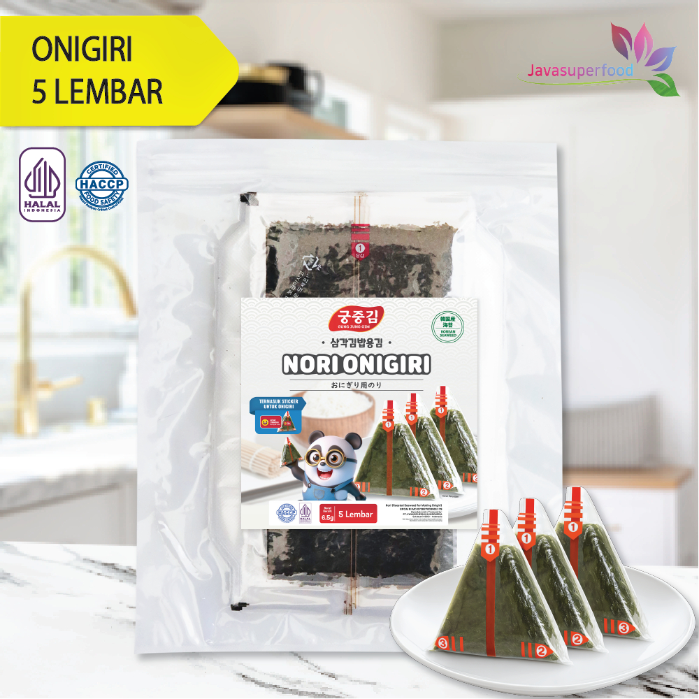 

NORI ONIGIRI | Nori Wrapper Khusus Bungkus Nori Triangle / Sushi Nori (ISI 1 & 5 Lembar)