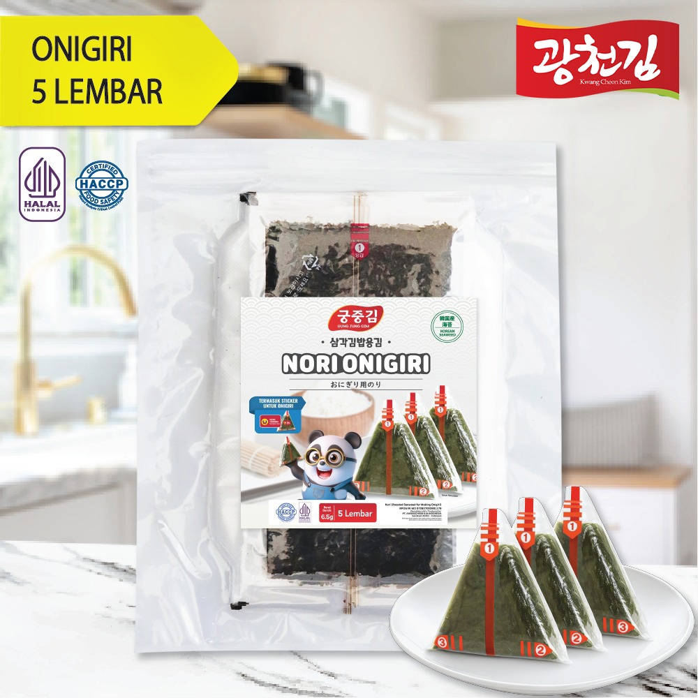 

KC. NORI ONIGIRI | Nori Wrapper Khusus Bungkus Nori Triangle / Sushi Nori (ISI 1 & 5 Lembar)