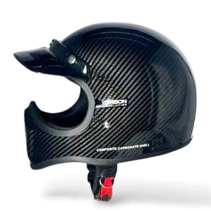 Helm Js Cakil Retro Warna Solid Terbaru Kekinian Sni - Helm Cakil Carbon Glossy