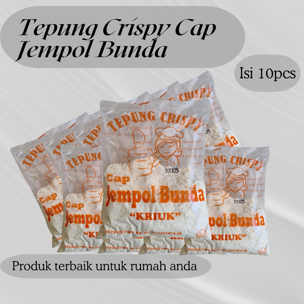 

Grosir 10pcs Tepung Crispy Cap Jempol Bunda