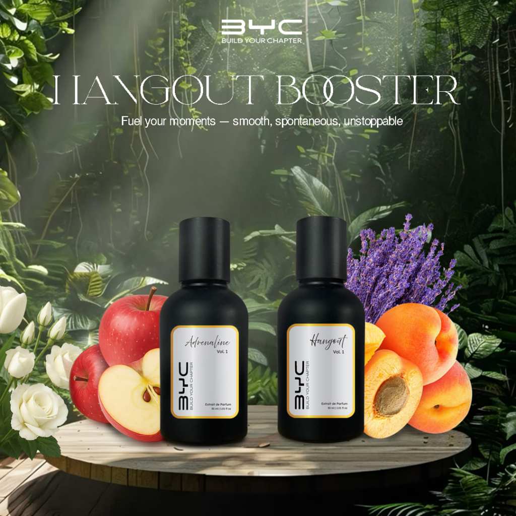 BYC | BUILD YOUR CHAPTER Bundling Hangout Booster Hangout & Adrenaline | Parfum Unisex Wangi Tahan L