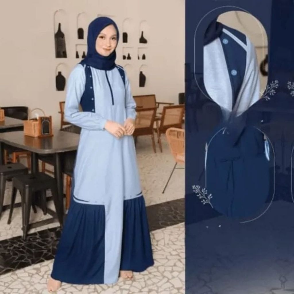 Gamis Seply Meyra 174 Navy Blue M
