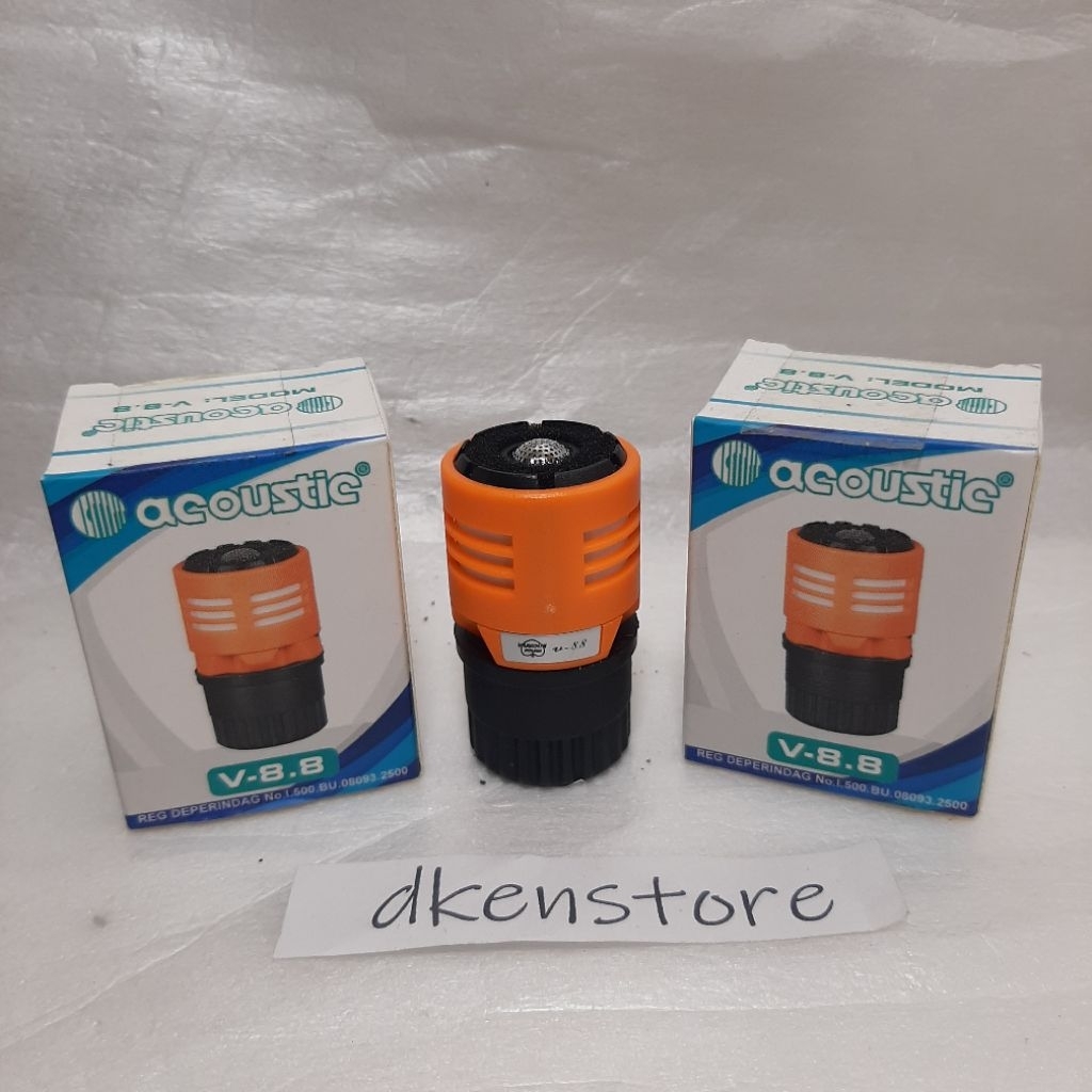 Spool Mic Accoustic V8.8 Spool Mic V8.8 v88 Vokal Sensitif bass Low tebal gendang kendang dang dut