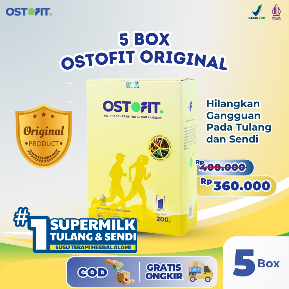 

Paket 5 Box Ostofit Original - Supermilk Herbal Alami Mampu Mengobati Masalah Tulang dan Sendi 3x Lebih Efektif