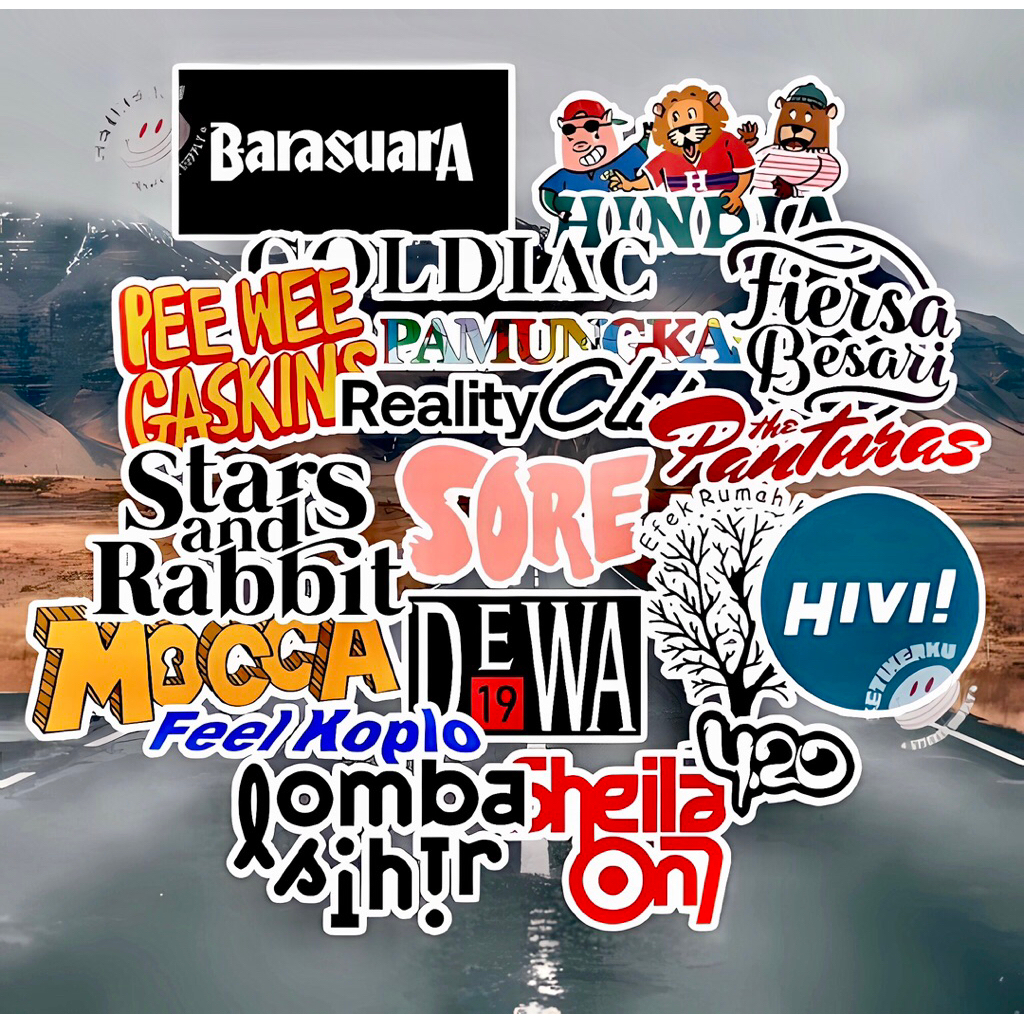 

sticker pack band indie coldiac hindia sheila on lomba sihir dewa pee wee gaskins sore barasuara satu set