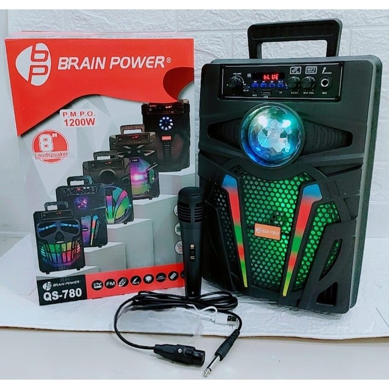 Speaker spiker wireless bluetooth QS-780 8inch portable