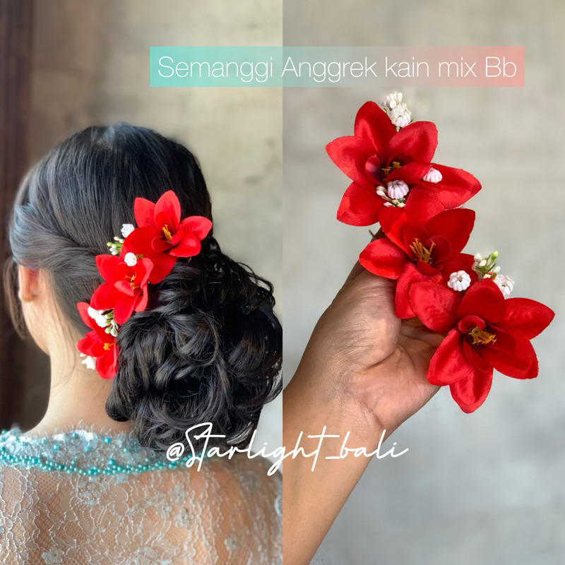 STARLIGHT BALI - Semanggi Anggrek Kain / Aksesoris Rambut / Semanggi Bali / Aksesoris Bali