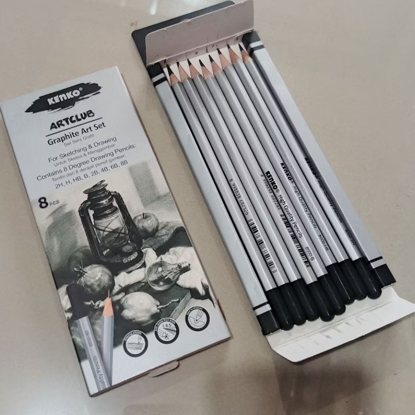 

1 Pak Pensil Gambar Set Isi 8 Pcs KENKO ( GRAPHITE ART SET )