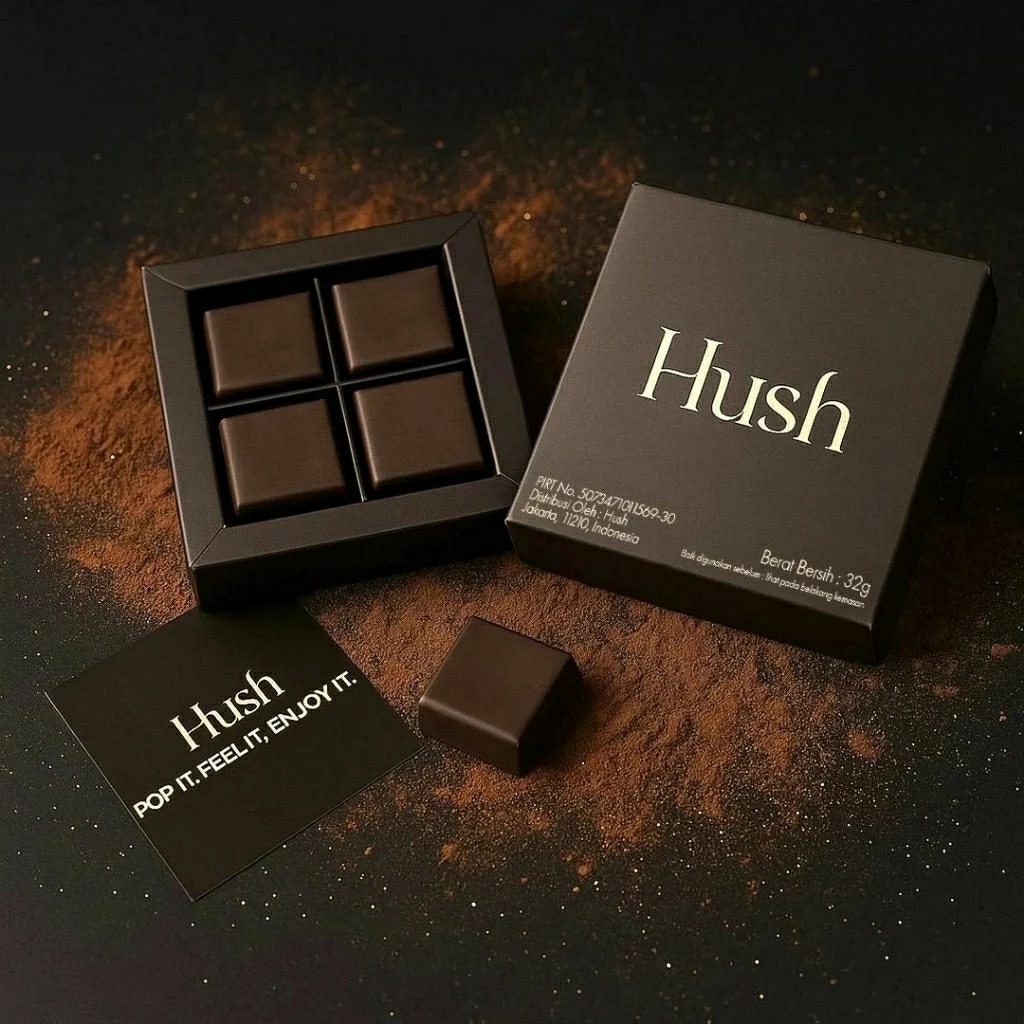 

PROMO - Hush Chocolate Dark Chocolate 4 Pcs 32 Gram