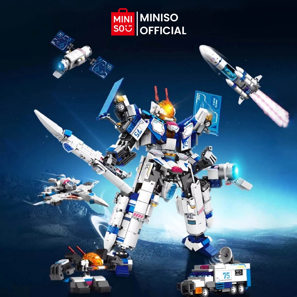 MINISO TOY - Miniso IDN Wise Kids Fun-City Theme  Series Building Blocks-Patrol Explorer Mainan Anak