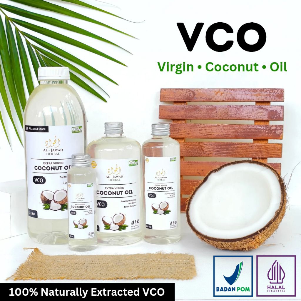 

Minyak Kelapa VCO Virgin Coconut Oil l Minyak VCO Murni 100% l 100ML 250ML 500ML 1 LITER l Al Jawad