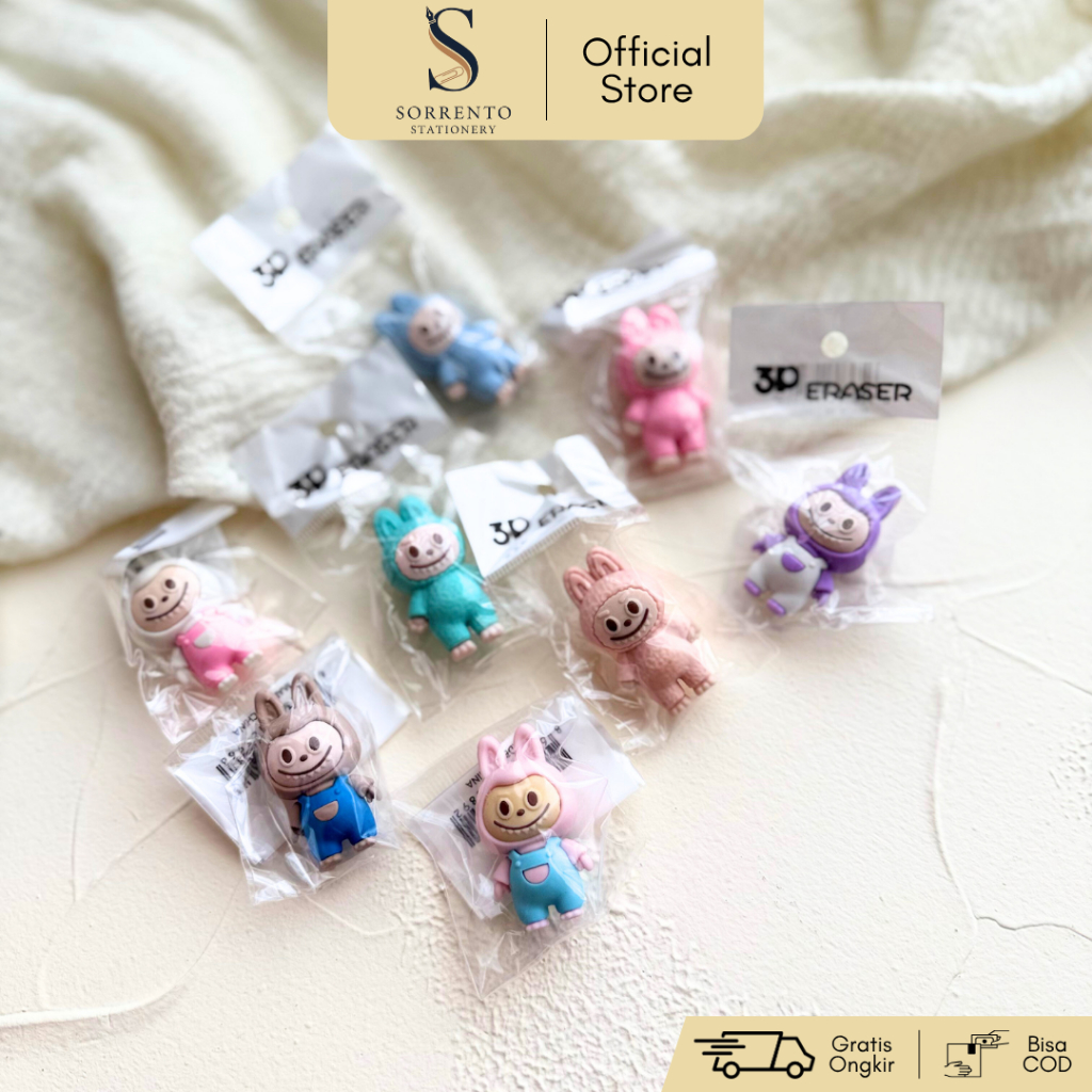 

Penghapus 3D Figur Labubu - Eraser Karakter Lucu