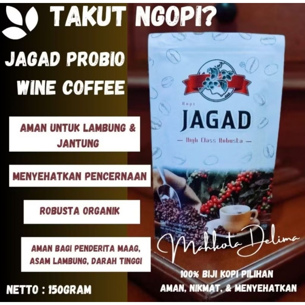 

Kopi Sehat Jagat Fermentasi plus Probiotik bisa mengobati Berbagai macam penyakit seperti diabetes, darah tinggi, strok dll isi 150 gram