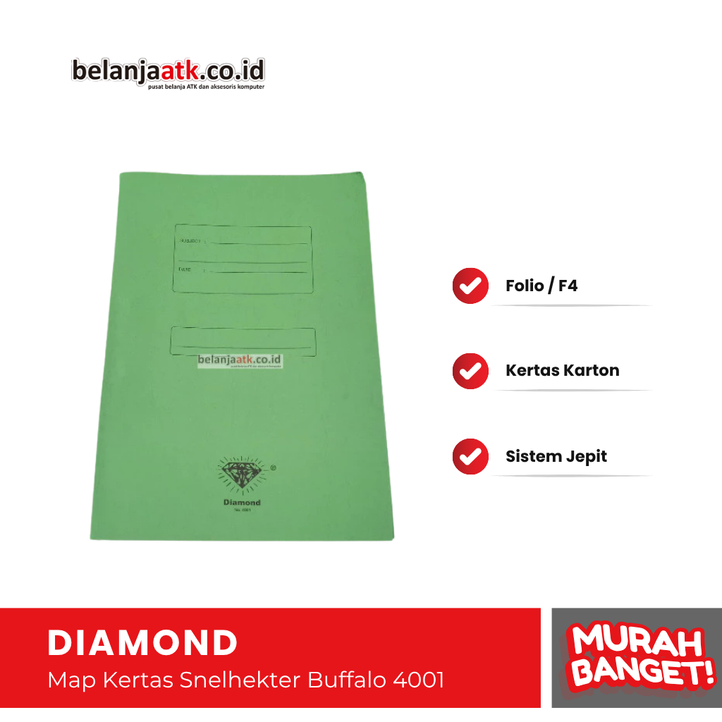 

Map Kertas Snelhekter Buffalo Diamond 4001 Ukuran F4