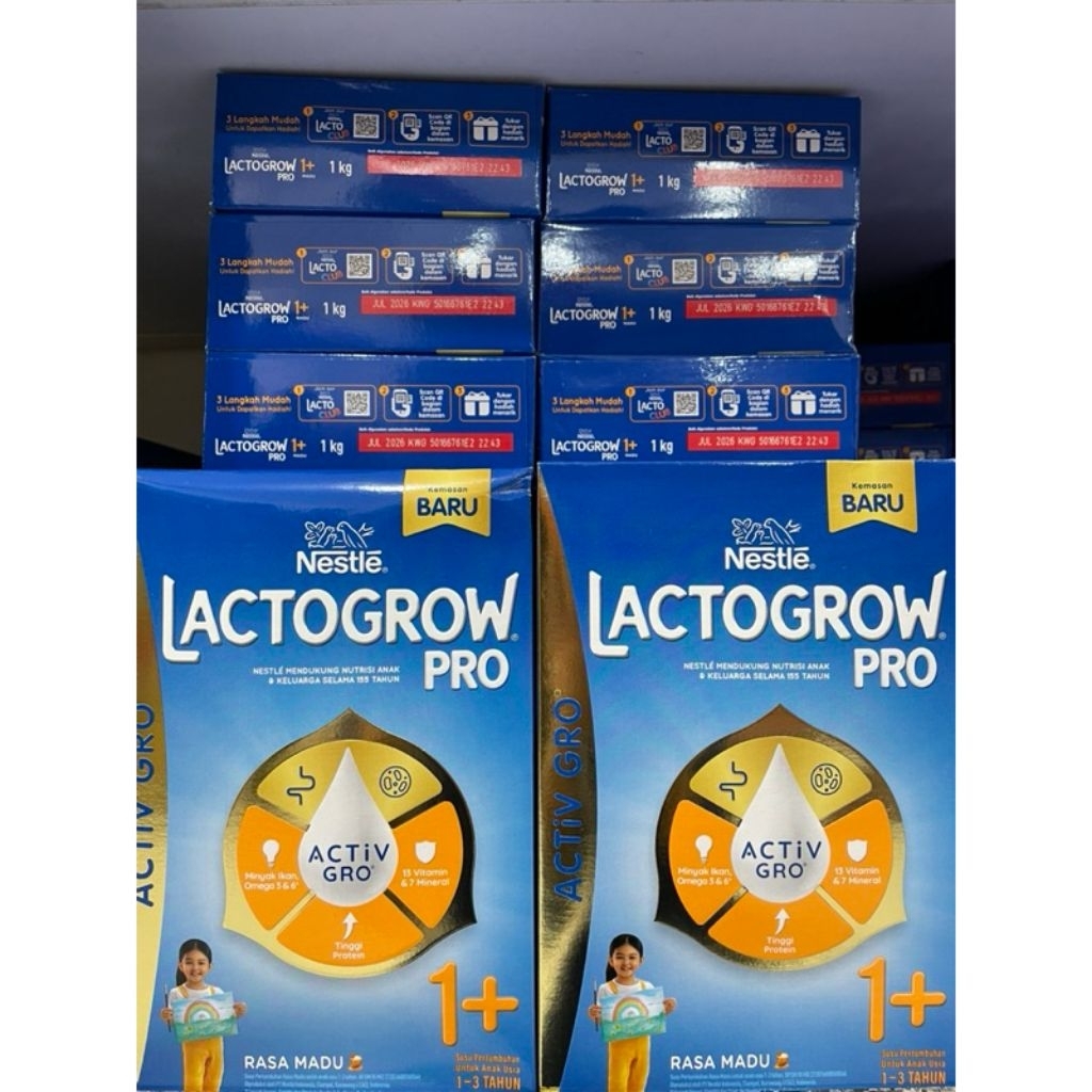 

lactogrow pro usia 1-3 tahun rasa madu ukuran 1kg exp Oktober-desember 2026