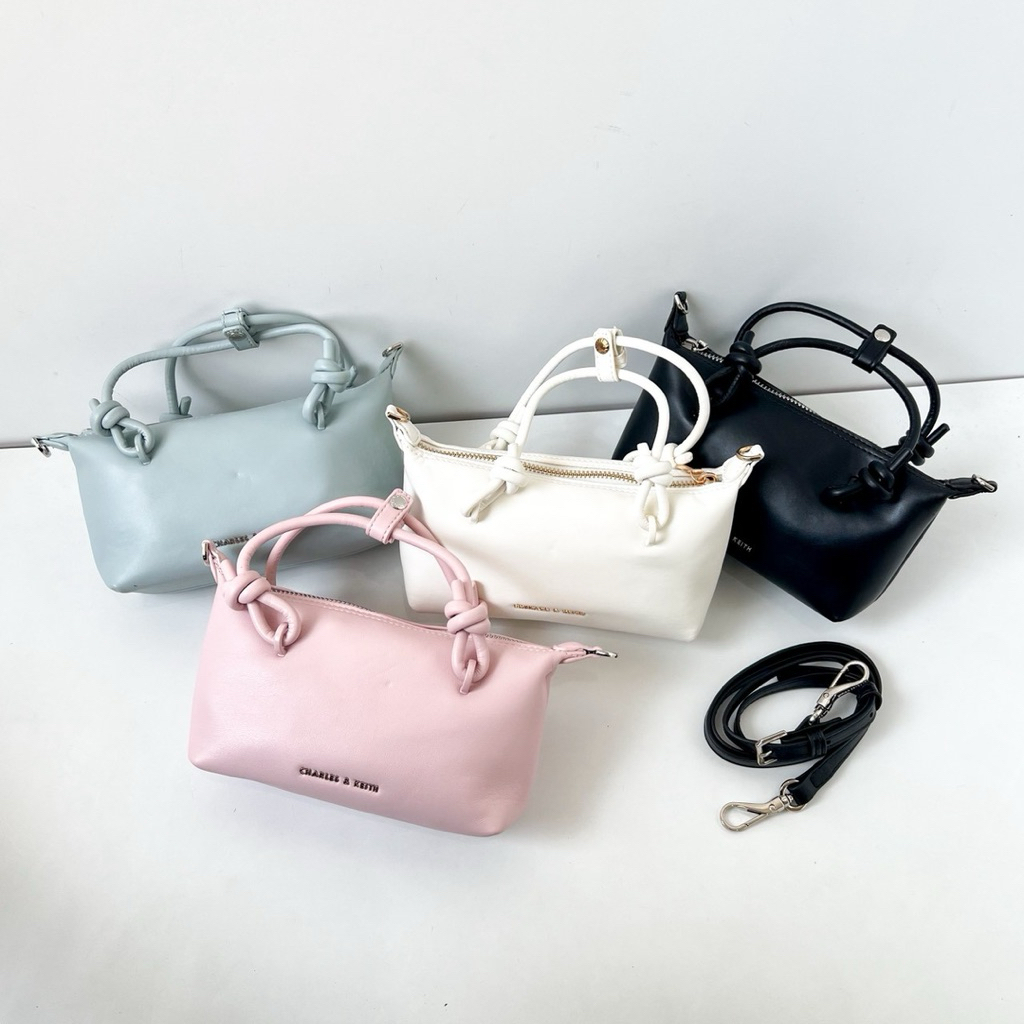 Tas ck selempang jinjing hitam putih pinj biru