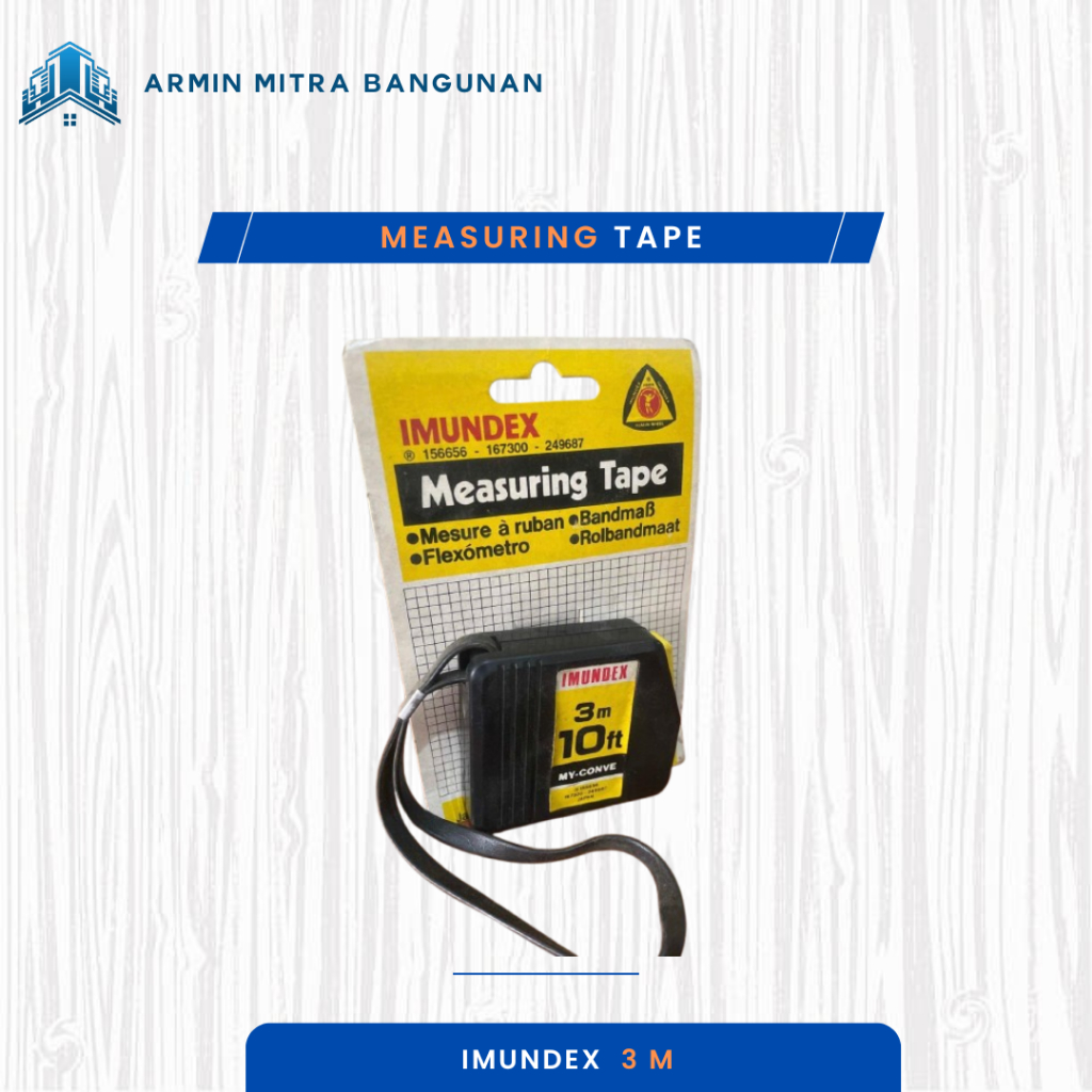METERAN IMUNDEX 3 METER TAPE MEASURE ALAT UKUR PANJANG BERKUALITAS