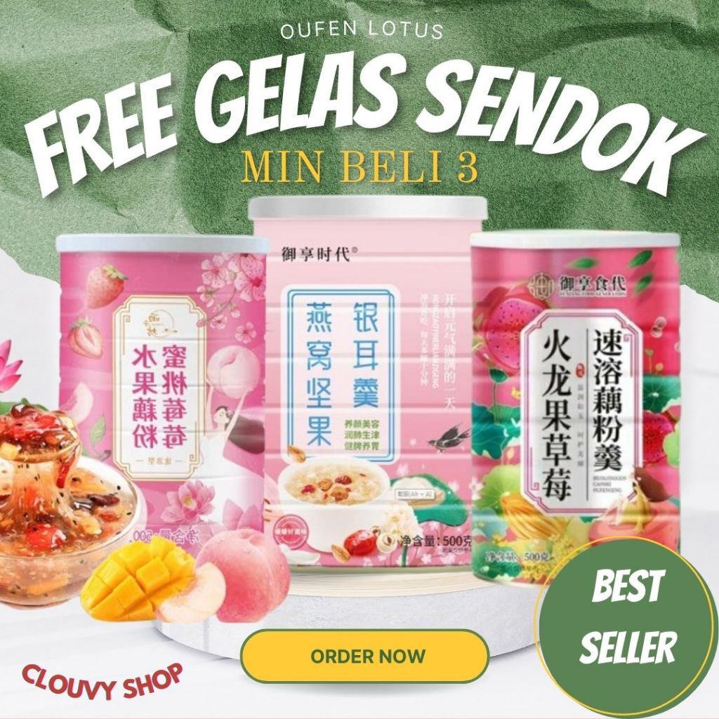

OUFEN Lotus ROOT Powder Bubuk akar teratai Diet Halal Lengkap 500gram sehat TERMURAH